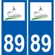 89 Auxerre logo sticker plate stickers city