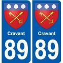 89 Auxerre blason autocollant plaque stickers ville