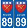 89 Auxerre blason autocollant plaque stickers ville