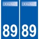 89 Auxerre logo autocollant plaque stickers ville