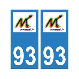 93 Montreuil logo autocollant plaque stickers ville