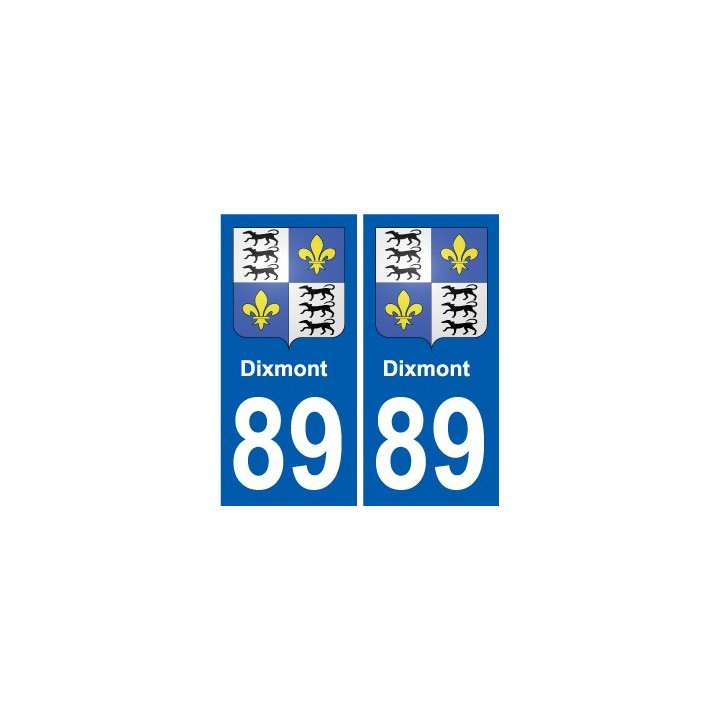 89 Auxerre escudo de armas de la etiqueta engomada de la placa de pegatinas de la ciudad