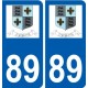 89 Auxerre logo autocollant plaque stickers ville