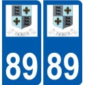 89 Auxerre logo autocollant plaque stickers ville