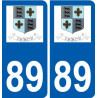 89 Auxerre logo autocollant plaque stickers ville