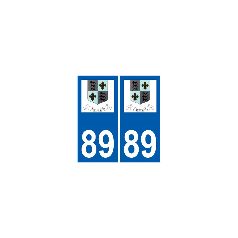 89 Auxerre logo sticker plate stickers city