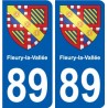 89 Auxerre blason autocollant plaque stickers ville