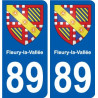 89 Auxerre stemma adesivo piastra adesivi città