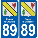 89 Auxerre escudo de armas de la etiqueta engomada de la placa de pegatinas de la ciudad
