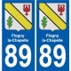 89 Auxerre blason autocollant plaque stickers ville