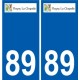 89 Auxerre logo sticker plate stickers city