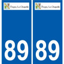 89 Auxerre logotipo de la etiqueta engomada de la placa de pegatinas de la ciudad