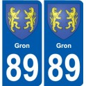 89 Auxerre blason autocollant plaque stickers ville