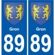 89 Auxerre wappen aufkleber typenschild aufkleber stadt