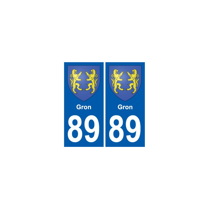 89 Auxerre escudo de armas de la etiqueta engomada de la placa de pegatinas de la ciudad