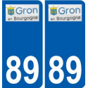 89 Auxerre logotipo de la etiqueta engomada de la placa de pegatinas de la ciudad