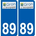 89 Auxerre logo autocollant plaque stickers ville