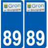 89 Auxerre logo sticker plate stickers city