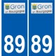 89 Auxerre logo sticker plate stickers city