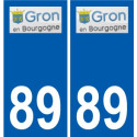 89 Auxerre logotipo de la etiqueta engomada de la placa de pegatinas de la ciudad