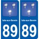 89 Auxerre stemma adesivo piastra adesivi città