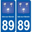 89 Auxerre blason autocollant plaque stickers ville