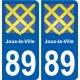 89 Auxerre coat of arms sticker plate stickers city