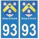 93 Noisy-Le-grand blason autocollant plaque stickers ville