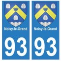 93 Noisy-Le-grand blason autocollant plaque stickers ville