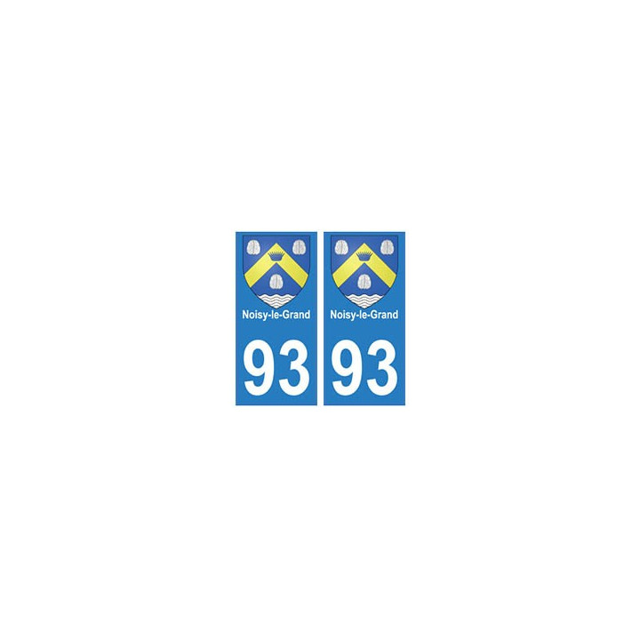 93 Noisy-Le-grand blason autocollant plaque stickers ville