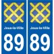 89 Auxerre coat of arms sticker plate stickers city