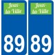 89 Auxerre logo sticker plate stickers city