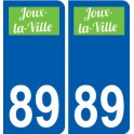 89 Auxerre logo sticker plate stickers city