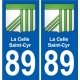 89 Auxerre coat of arms sticker plate stickers city