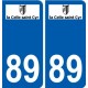 89 Auxerre logo autocollant plaque stickers ville
