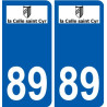 89 Auxerre logo autocollant plaque stickers ville
