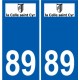 89 Auxerre logo autocollant plaque stickers ville