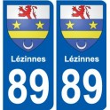 89 Auxerre blason autocollant plaque stickers ville