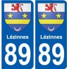 89 Auxerre blason autocollant plaque stickers ville