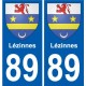 89 Auxerre coat of arms sticker plate stickers city