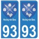 93 Noisy-le-sec blason autocollant plaque stickers ville