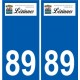 89 Auxerre blason autocollant plaque stickers ville