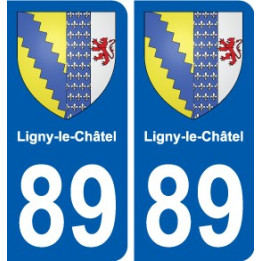 89 Auxerre coat of arms sticker plate stickers city
