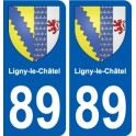89 Auxerre coat of arms sticker plate stickers city