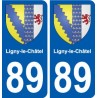 89 Auxerre blason autocollant plaque stickers ville