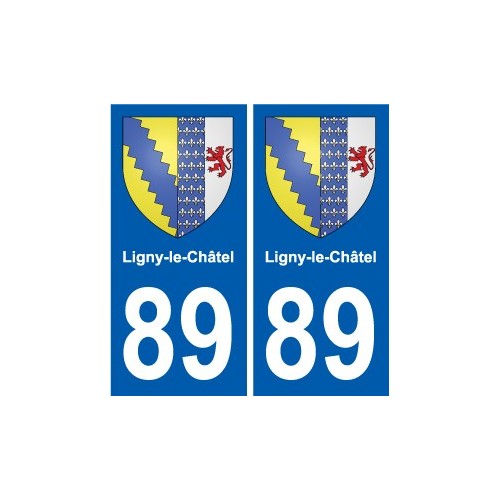 89 Auxerre escudo de armas de la etiqueta engomada de la placa de pegatinas de la ciudad