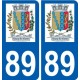 89 Auxerre logo aufkleber typenschild aufkleber stadt