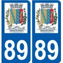 89 Auxerre logo autocollant plaque stickers ville