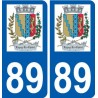 89 Auxerre logo autocollant plaque stickers ville