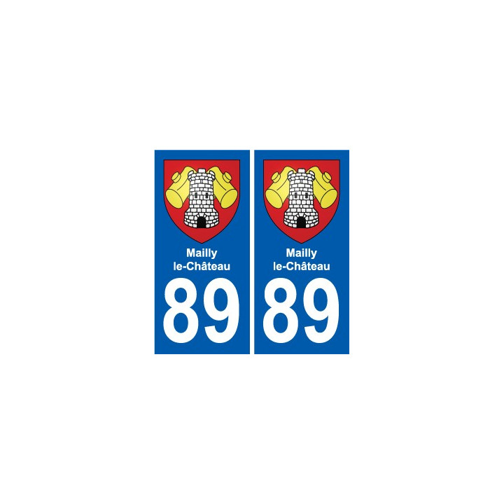 89 Auxerre escudo de armas de la etiqueta engomada de la placa de pegatinas de la ciudad